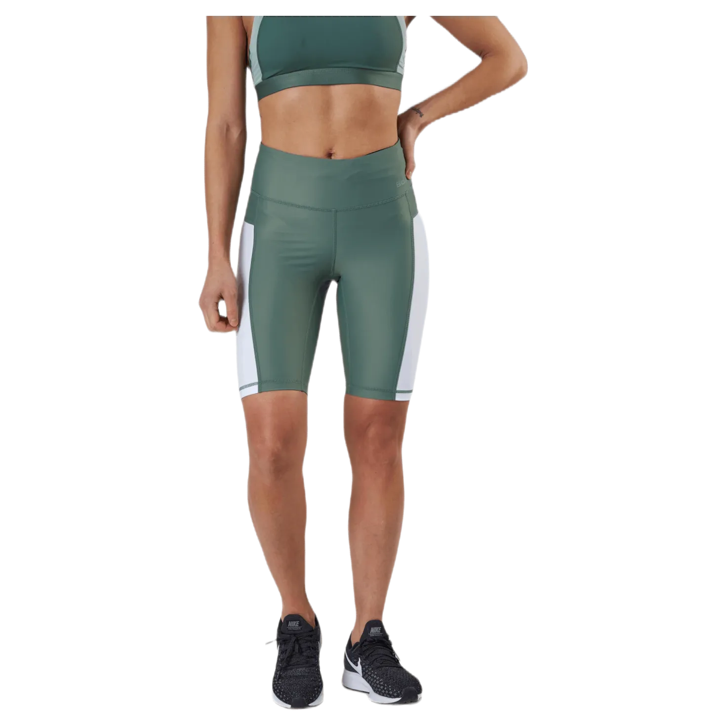 Stripe Bike Shorts Green