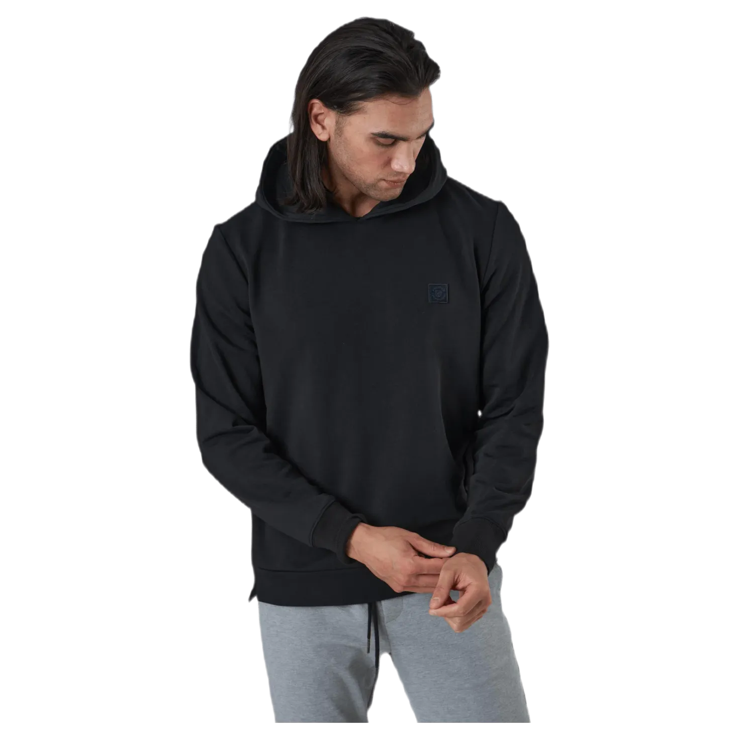 Studio Sweat Hood Ltn Black