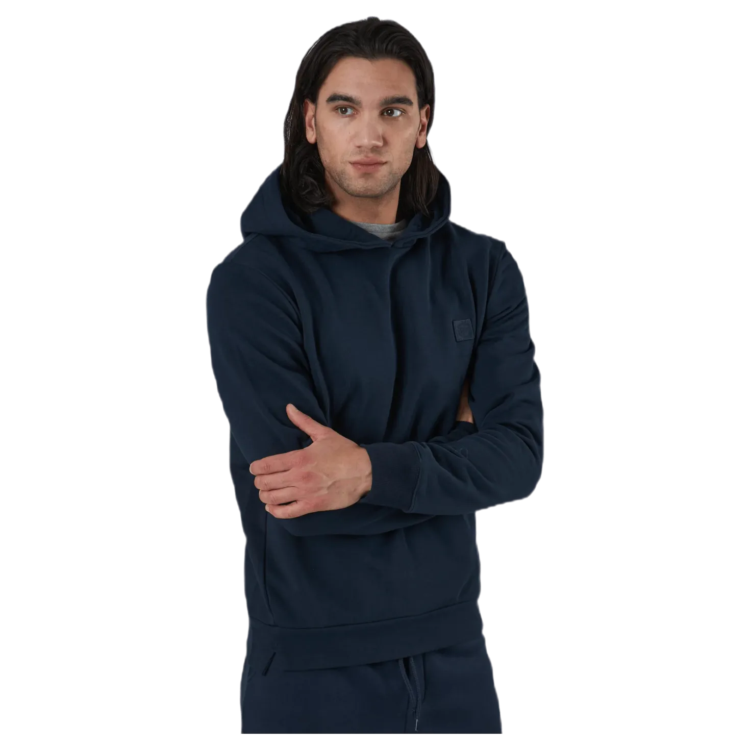 Studio Sweat Hood Ltn Blue
