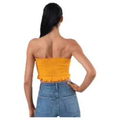 Sunny Bandeau Smock Top Yellow