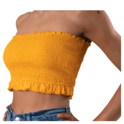 Sunny Bandeau Smock Top Yellow