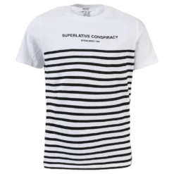 Superlative Conspiracy Stripe Youth White/Black