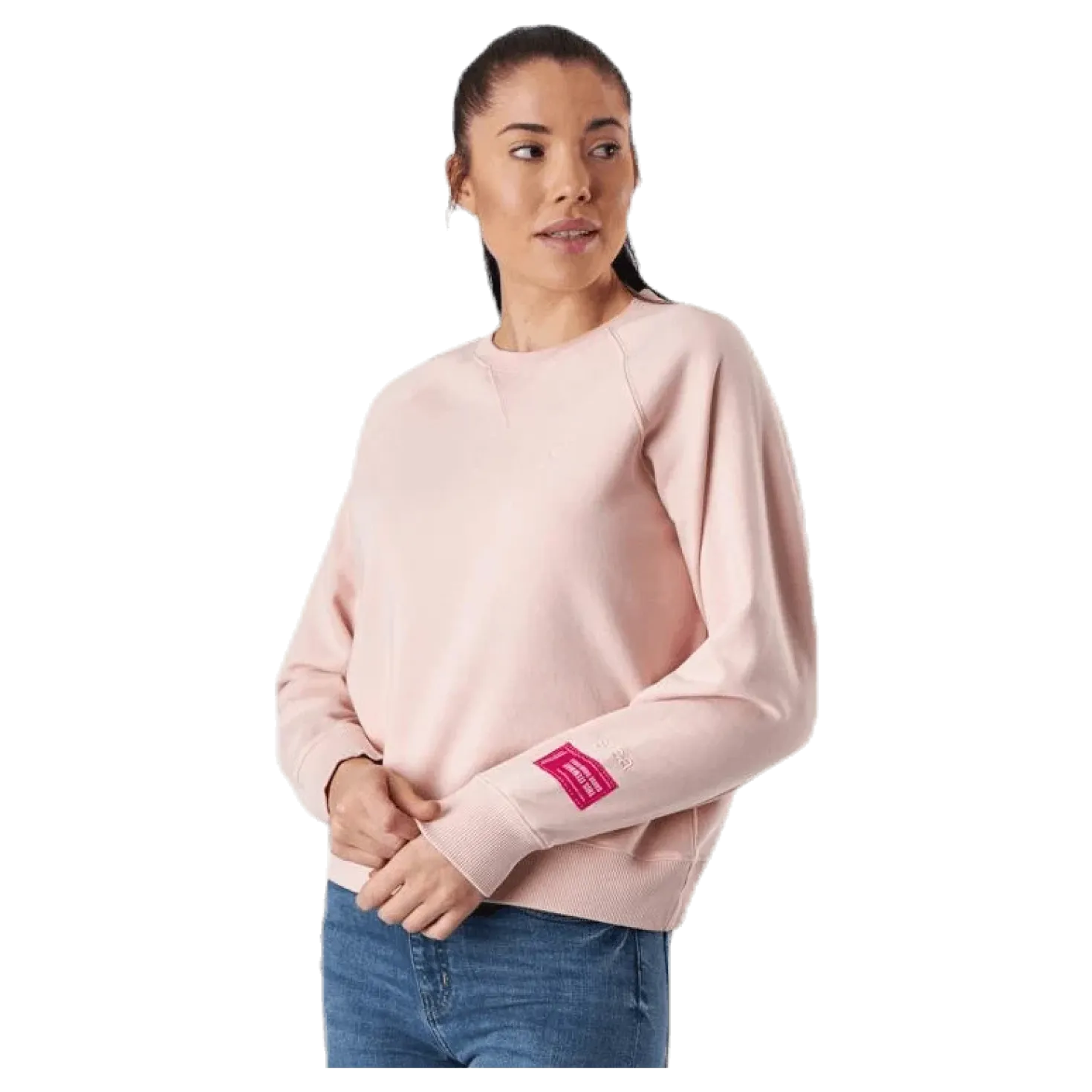 Svea Embo Crew Neck Pink