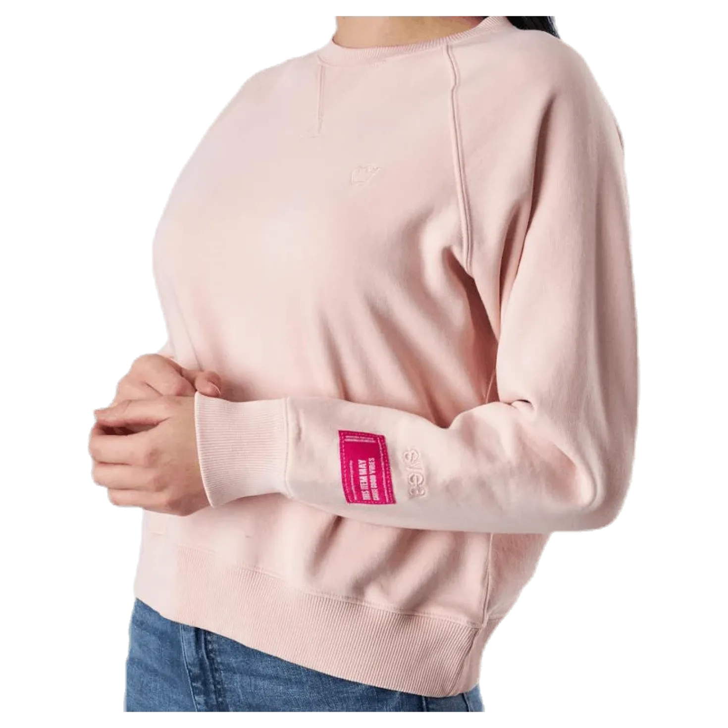 Svea Embo Crew Neck Pink