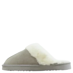 Tamara W Warm Leather Slipper Chateau Gray