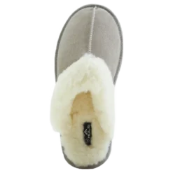 Tamara W Warm Leather Slipper Chateau Gray