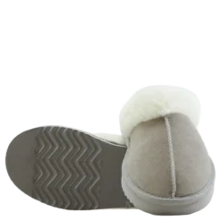 Tamara W Warm Leather Slipper Chateau Gray