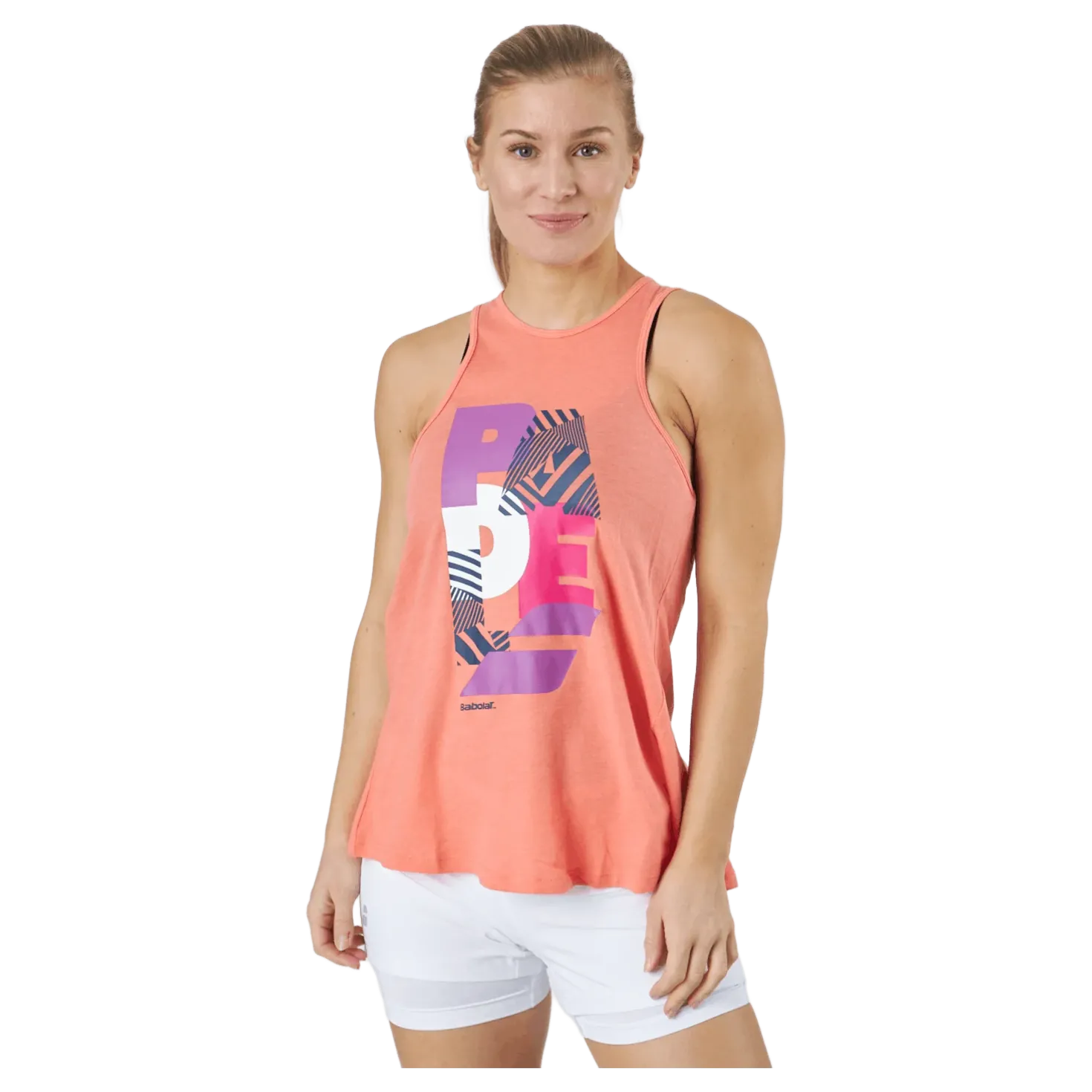 Tank Padel Cotton Women Coral