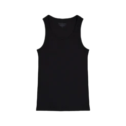 Tank ribbed 2-pack Black