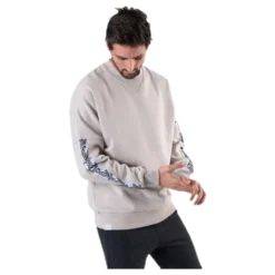 Taped Drop Shoulder Sweat Beige