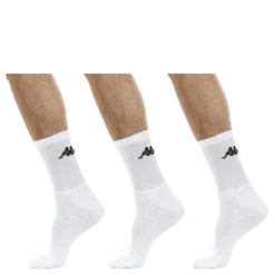 Tennis Trisper Socks 3pk White/Black