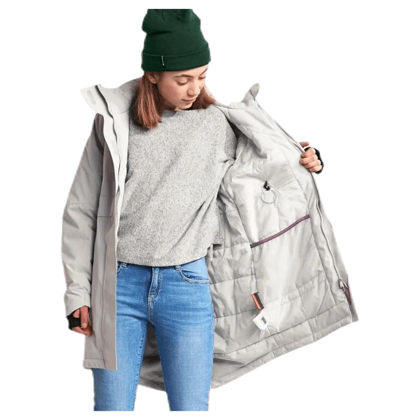 Thea Girl's Parka White