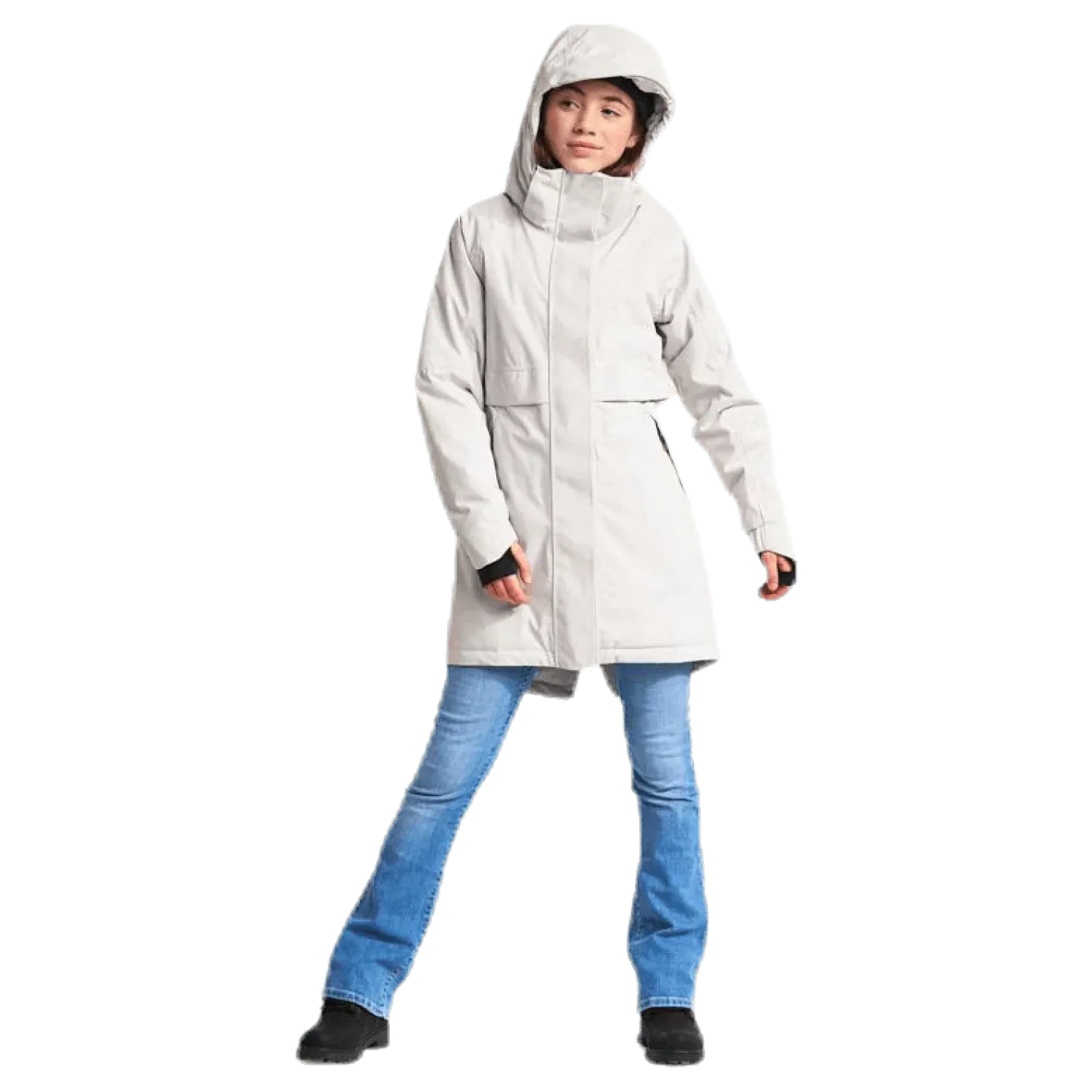 Thea Girl's Parka White