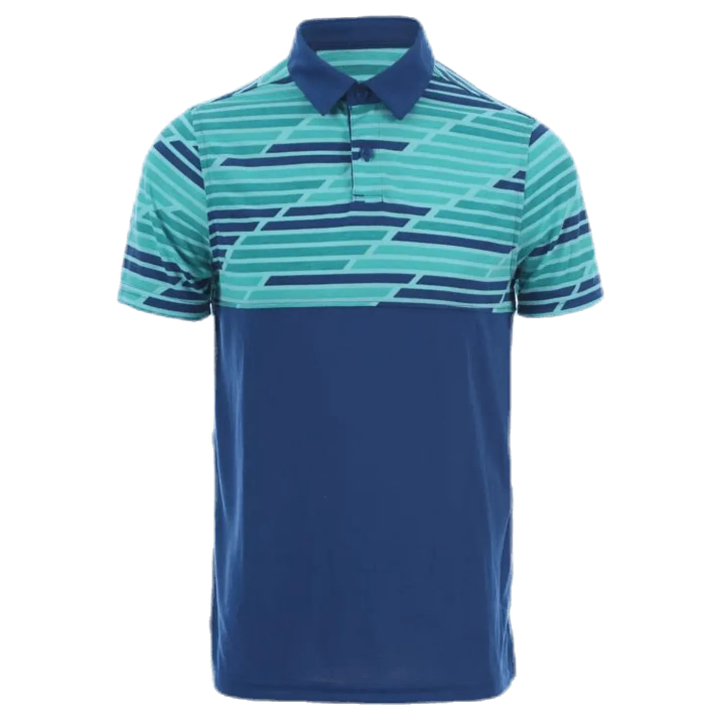 Threadborne Blocked Polo Blue/Patterned