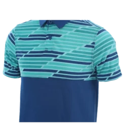 Threadborne Blocked Polo Blue/Patterned