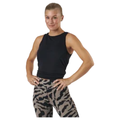 Tie Back Tank Black