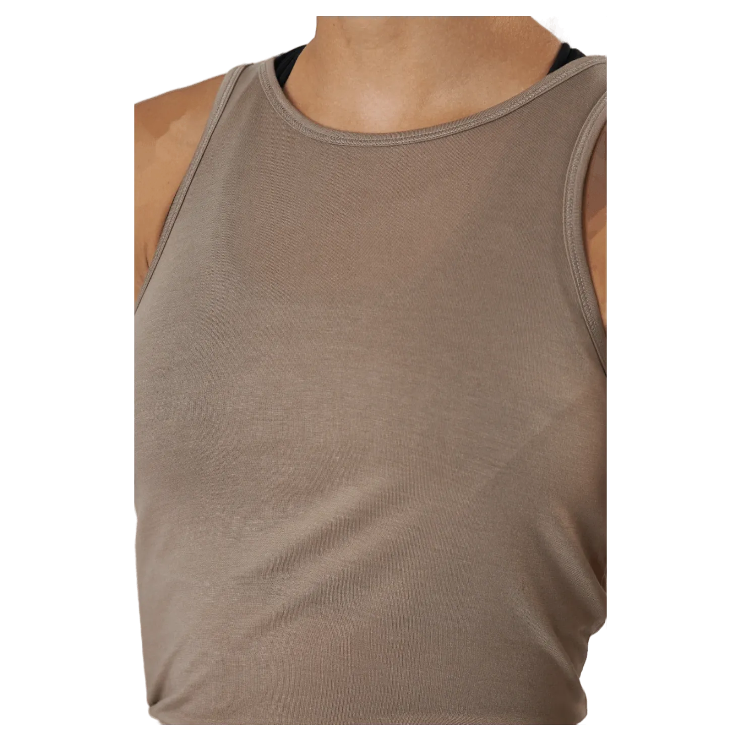 Tie Back Tank Taupe Grey