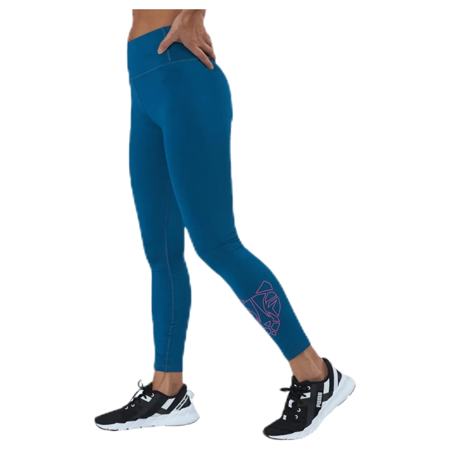 Train Shine High Rise 7/8 Tight Blue