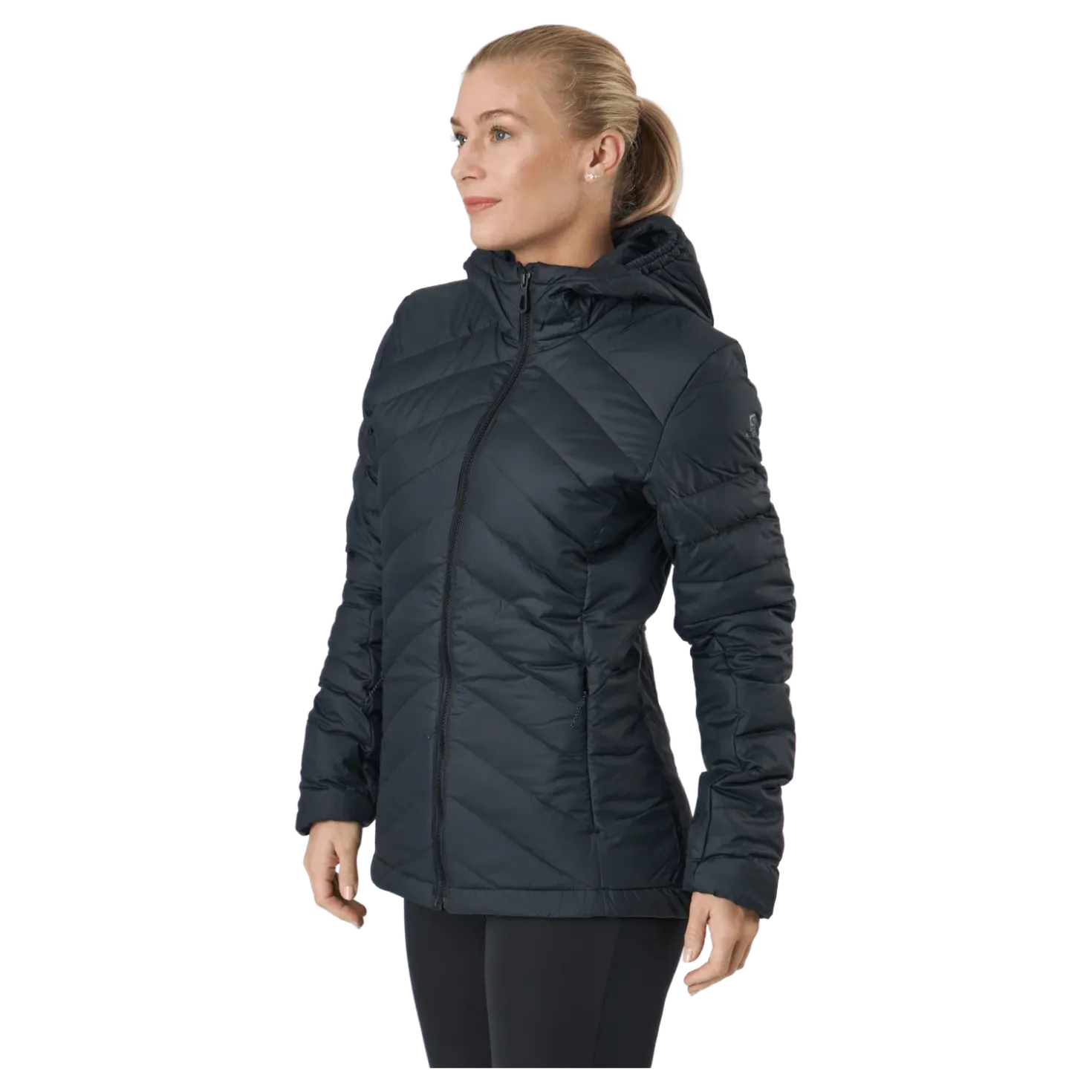 Transition Down Hoodie W Black