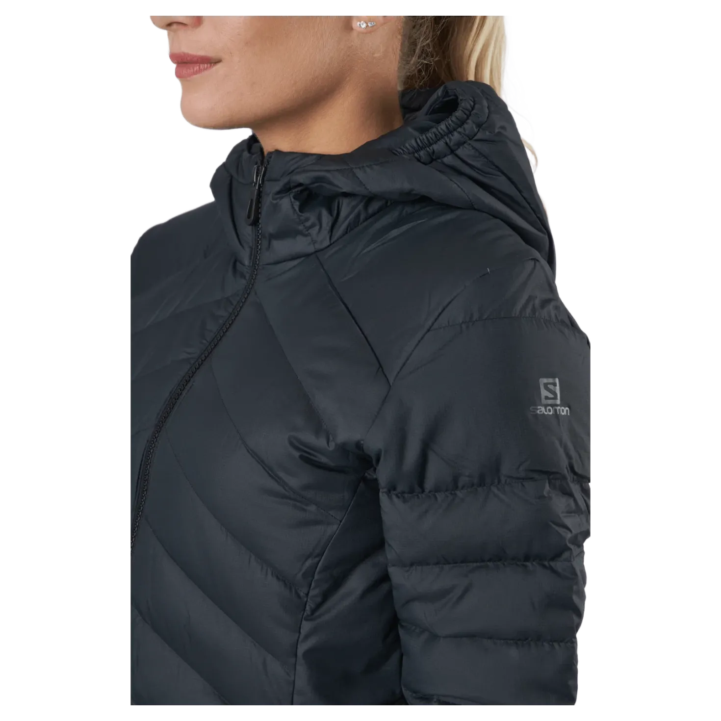 Transition Down Hoodie W Black