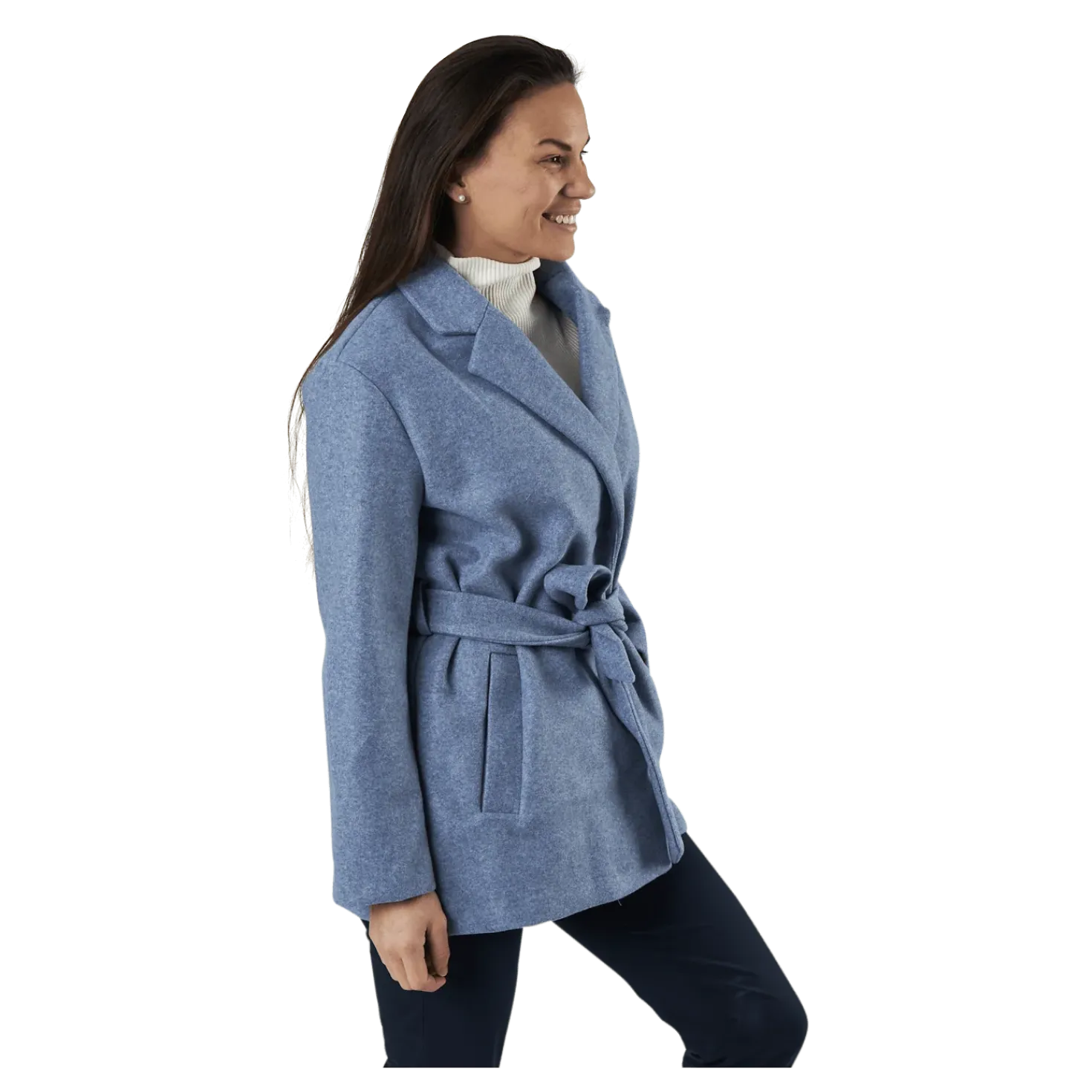Trillion Belt Coatigan Pnt Blue