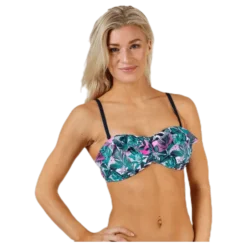 Tropic Garden Padded Bandeau Pink/Blue/Green