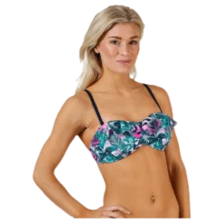Tropic Garden Padded Bandeau Pink/Blue/Green