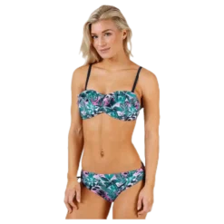 Tropic Garden Padded Bandeau Pink/Blue/Green