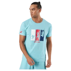 T-shirt Padel Cotton Turquoise