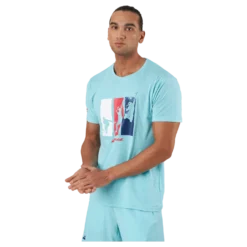 T-shirt Padel Cotton Turquoise