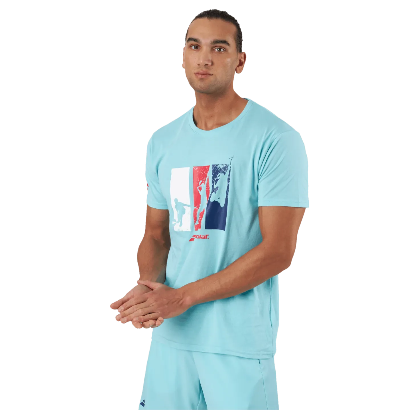 T-shirt Padel Cotton Turquoise