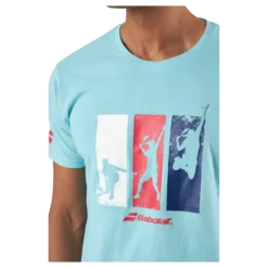 T-shirt Padel Cotton Turquoise