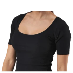 T-shirt Ribbed Black