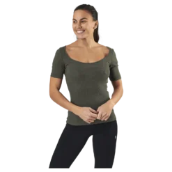 T-shirt Ribbed Green