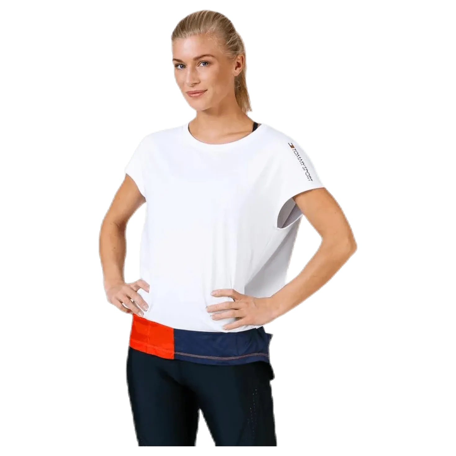 T-Shirt With Colourblock White