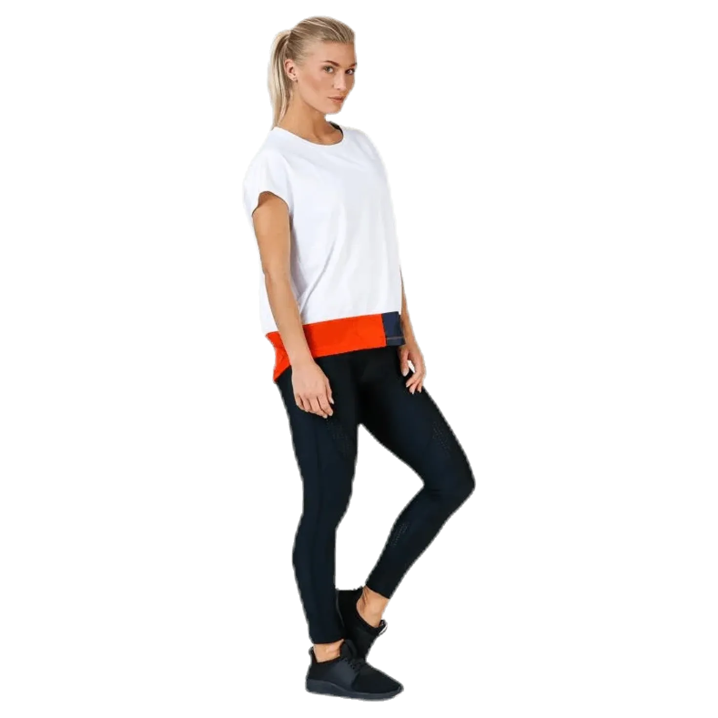 T-Shirt With Colourblock White