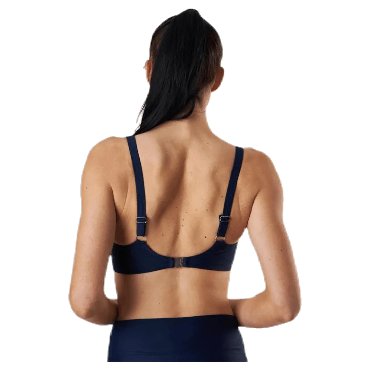 Twisted Solid Unique Wire Bra Blue