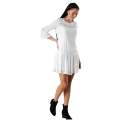 Tyra 3/4 Flare Short Dress Wvn White