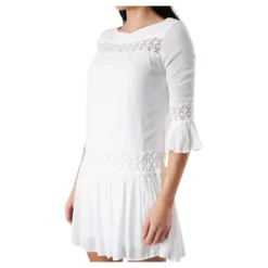 Tyra 3/4 Flare Short Dress Wvn White