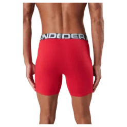 Ua Charged Cotton 6in 3 Pack Red