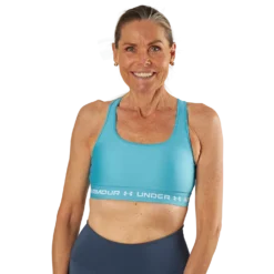Ua Crossback Mid Bra Glacier Blue