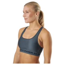 Ua Crossback Mid Bra Pitch Gray