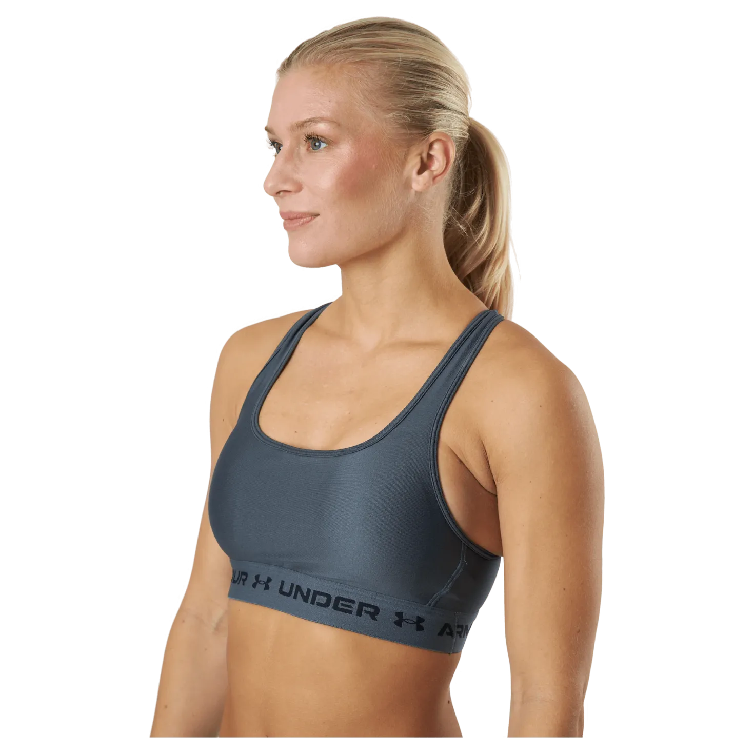 Ua Crossback Mid Bra Pitch Gray