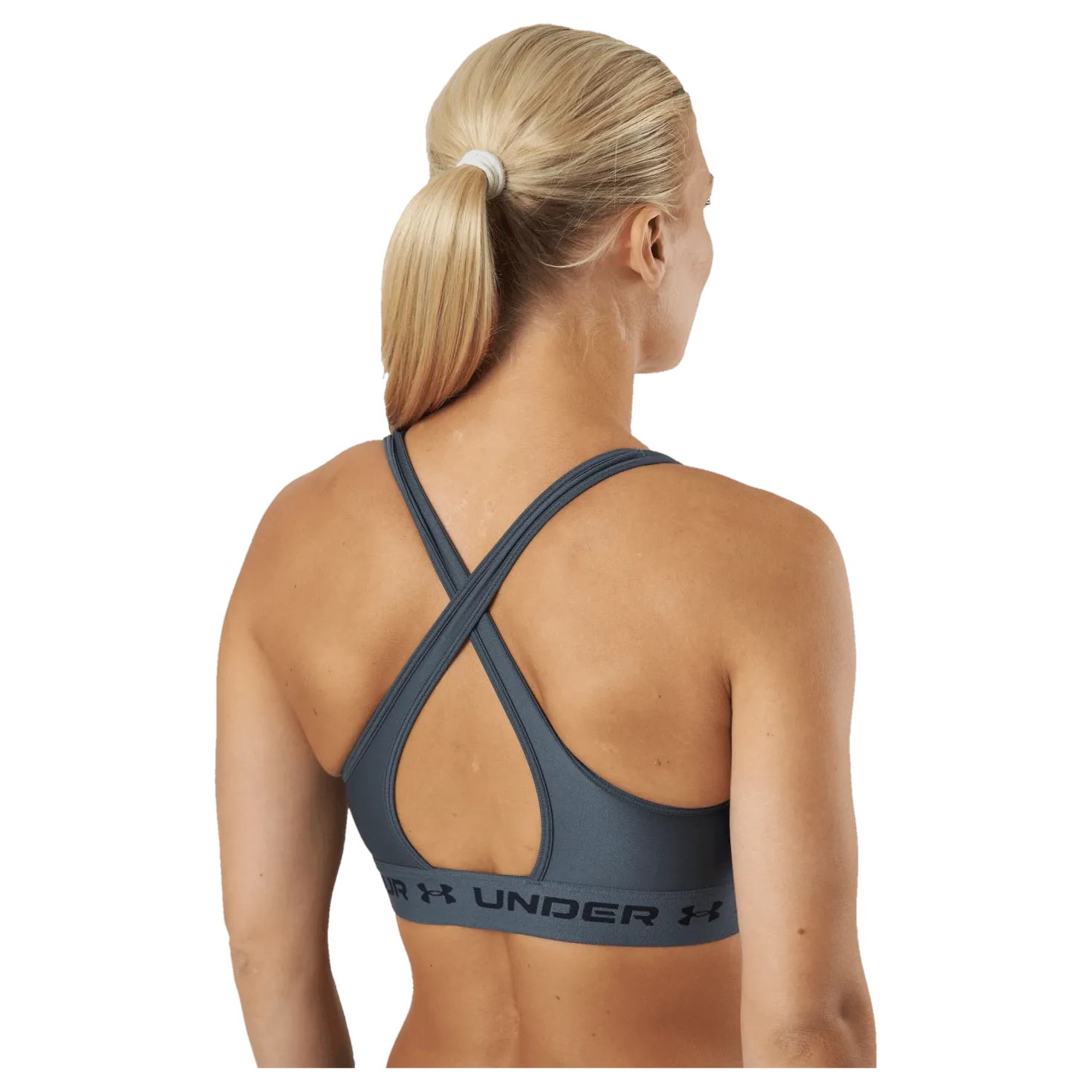 Ua Crossback Mid Bra Pitch Gray
