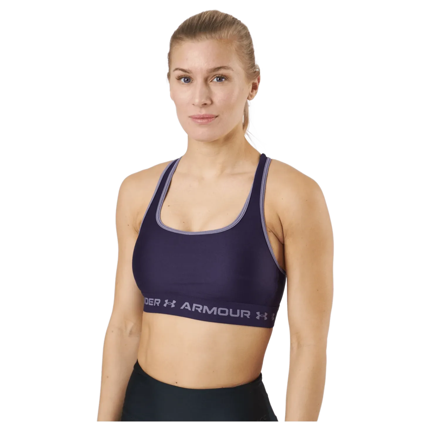 Ua Crossback Mid Bra Purple Switch / Purple Switch