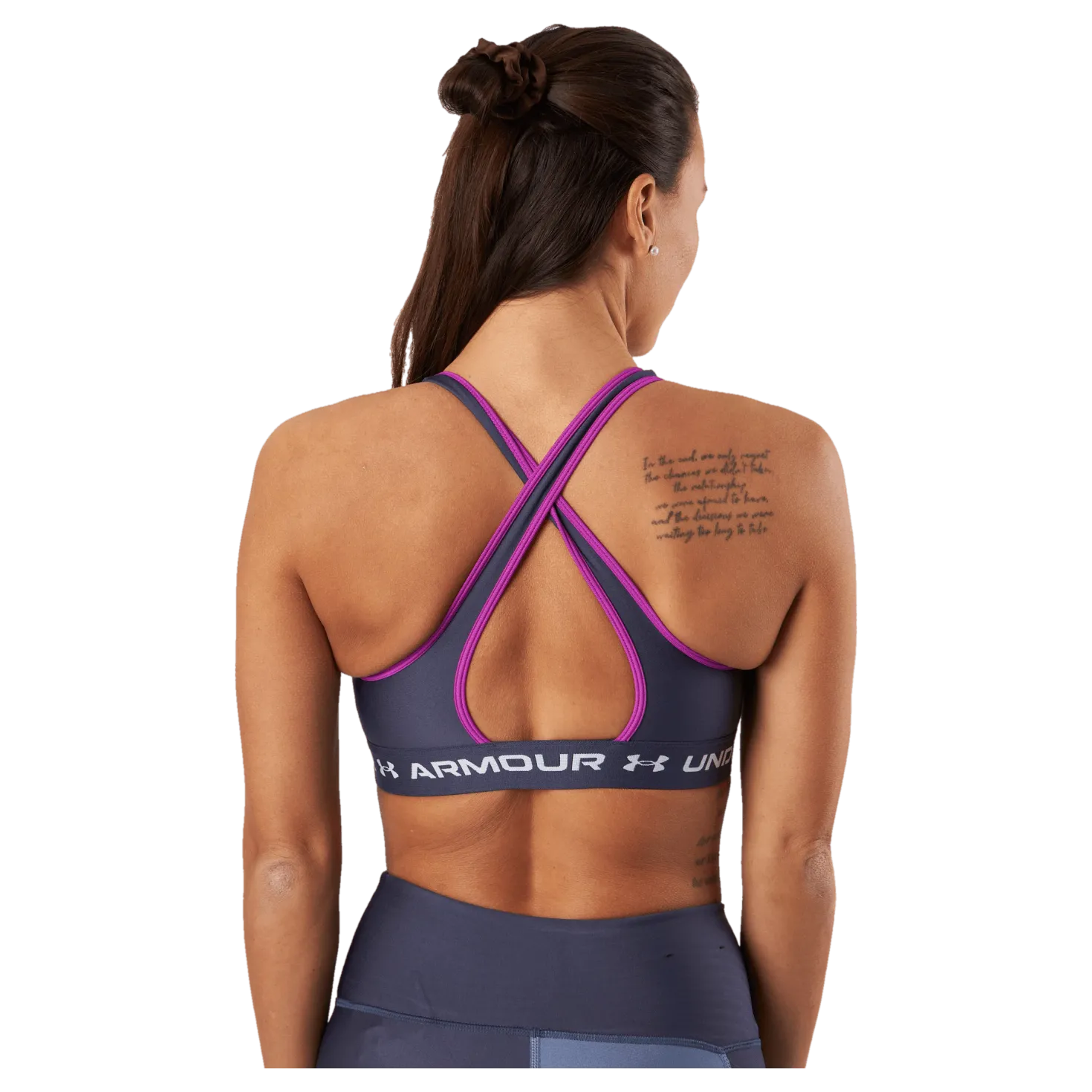Ua Crossback Mid Bra Tempered Steel