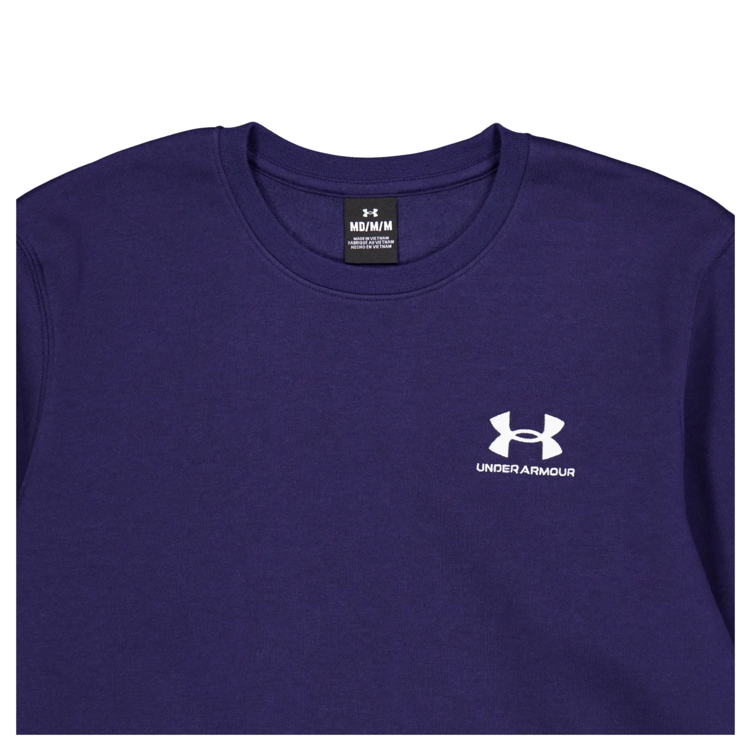 Ua Essential Fleece Crew Midnight Navy