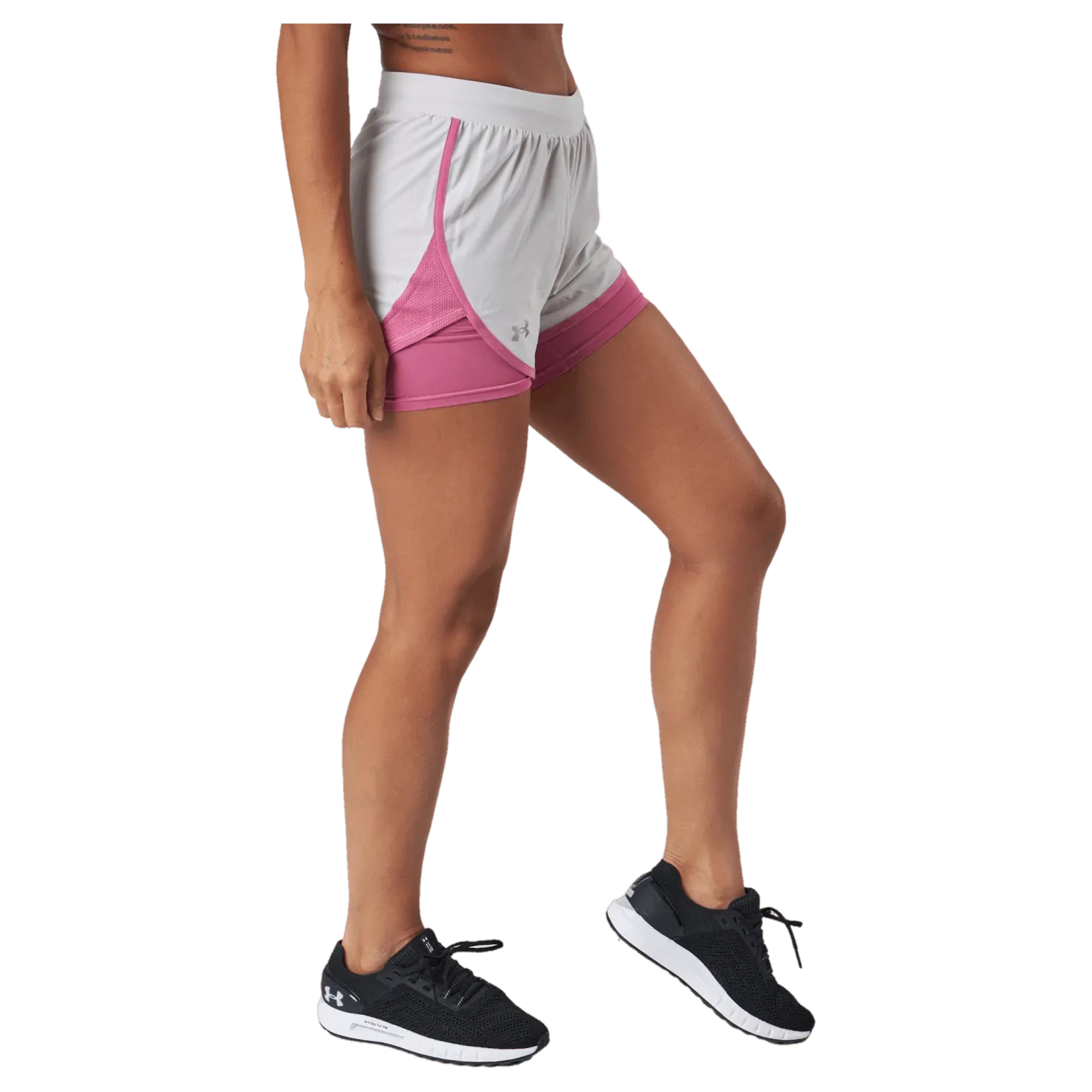 Ua Fly By Elite 2-in-1 Short Ghost Gray