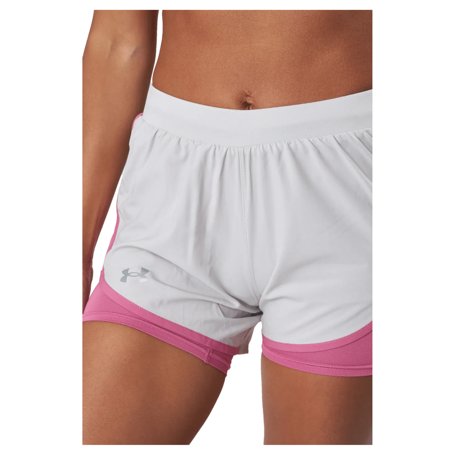 Ua Fly By Elite 2-in-1 Short Ghost Gray