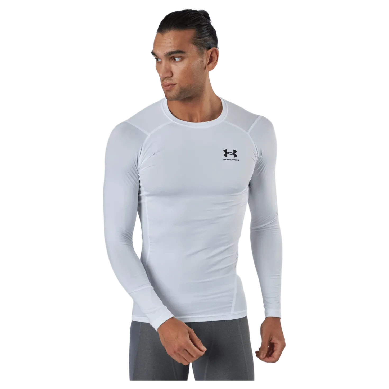 Ua Hg Armour Comp Ls White